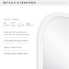 imageMCS 19x55 White Metal Over The Door Mirror With Rounded Corners Full Length Hanging Mirror for Bedroom and Bathroom Doors No Tools RequiredWhite