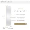 imageMCS 19x55 White Metal Over The Door Mirror With Rounded Corners Full Length Hanging Mirror for Bedroom and Bathroom Doors No Tools RequiredWhite