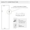 imageMCS 214x634 Thin Gallery Wall Floor Length Mirror Silver Vertical ampamp Horizontal Wall Hanging Large Mirror for Bathroom ampamp BedroomWhite Woodgrain