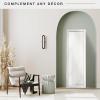imageMCS 214x634 Thin Gallery Wall Floor Length Mirror Silver Vertical ampamp Horizontal Wall Hanging Large Mirror for Bathroom ampamp BedroomWhite Woodgrain