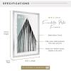 imageMCS Foundation 135x40 Poster Frame Traditional White Vertical ampamp Horizontal Wall Hanging Large Picture Frame for Photos Panoramics Posters ampamp Art Prints 1PackSilver