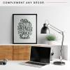 imageMCS Foundation 135x40 Poster Frame Traditional White Vertical ampamp Horizontal Wall Hanging Large Picture Frame for Photos Panoramics Posters ampamp Art Prints 1PackBlack