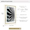 imageMCS Foundation 135x40 Poster Frame Traditional White Vertical ampamp Horizontal Wall Hanging Large Picture Frame for Photos Panoramics Posters ampamp Art Prints 1PackBrass