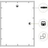 imageMCS Foundation 135x40 Poster Frame Traditional White Vertical ampamp Horizontal Wall Hanging Large Picture Frame for Photos Panoramics Posters ampamp Art Prints 1PackBrass
