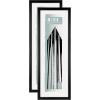 imageMCS Foundation 135x40 Poster Frame Traditional White Vertical ampamp Horizontal Wall Hanging Large Picture Frame for Photos Panoramics Posters ampamp Art Prints 1PackBlack