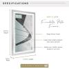 imageMCS Foundation 135x40 Poster Frame Traditional White Vertical ampamp Horizontal Wall Hanging Large Picture Frame for Photos Panoramics Posters ampamp Art Prints 1PackSilver