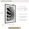 imageMCS Foundation 135x40 Poster Frame Traditional White Vertical ampamp Horizontal Wall Hanging Large Picture Frame for Photos Panoramics Posters ampamp Art Prints 1PackBlack