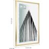 imageMCS Foundation 135x40 Poster Frame Traditional White Vertical ampamp Horizontal Wall Hanging Large Picture Frame for Photos Panoramics Posters ampamp Art Prints 1PackBrass