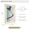 imageMCS Foundation 135x40 Poster Frame Traditional White Vertical ampamp Horizontal Wall Hanging Large Picture Frame for Photos Panoramics Posters ampamp Art Prints 1PackBrass