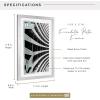 imageMCS Foundation 135x40 Poster Frame Traditional White Vertical ampamp Horizontal Wall Hanging Large Picture Frame for Photos Panoramics Posters ampamp Art Prints 1PackSilver
