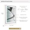 imageMCS Foundation 135x40 Poster Frame Traditional White Vertical ampamp Horizontal Wall Hanging Large Picture Frame for Photos Panoramics Posters ampamp Art Prints 1PackSilver