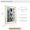 imageMCS Foundation 135x40 Poster Frame Traditional White Vertical ampamp Horizontal Wall Hanging Large Picture Frame for Photos Panoramics Posters ampamp Art Prints 1PackBrass