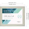 imageMCS Gallery Document Frame Set Certificate Frames Fit 85 x 11 Diplomas Documents ampamp Certificates Gray Woodgrain 4Pack