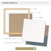 imageMCS Gallery Wooden Frame for Canvas Art Boards Photos and more Natural 12x12 Inch