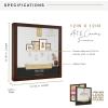 imageMCS Gallery Wooden Frame for Canvas Art Boards Photos and more Walnut 12x12 Inch