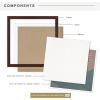 imageMCS Gallery Wooden Frame for Canvas Art Boards Photos and more Walnut 12x12 Inch