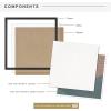 imageMCS Gallery Wooden Picture Frame for Canvas Art Boards Photos and more White 8x10 with 5x7 MatBlack