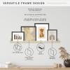 imageMCS Gallery Wooden Picture Frame for Canvas Art Boards Photos and more White 8x10 with 5x7 MatBlack