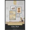 imageMCS Gallery Wooden Picture Frame for Canvas Art Boards Photos and more White 8x10 with 5x7 MatBlack