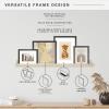 imageMCS Gallery Wooden Picture Frame for Canvas Art Boards Photos and more White 8x10 with 5x7 MatBlack
