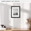 imageMCS Gallery Wooden Picture Frame for Canvas Art Boards Photos and more White 8x10 with 5x7 MatBlack
