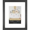 imageMCS Gallery Wooden Picture Frame for Canvas Art Boards Photos and more White 8x10 with 5x7 MatBlack