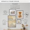 imageMCS Gallery Wooden Picture Frame for Canvas Art Boards Photos and more White 8x10 with 5x7 MatBlack
