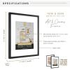 imageMCS Gallery Wooden Picture Frame for Canvas Art Boards Photos and more White 8x10 with 5x7 MatBlack