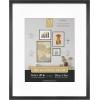 imageMCS Gallery Wooden Picture Frame for Canvas Art Boards Photos and more White 8x10 with 5x7 MatBlack