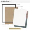 imageMCS Gallery Wooden Picture Frame for Canvas Art Boards Photos and more White 8x10 with 5x7 MatBlack