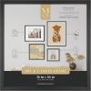 imageMCS Gallery Wooden Picture Frame for Canvas Art Boards Photos and more White 8x10 with 5x7 MatBlack