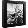 imageMCS Gallery Wooden Picture Frame for Canvas Art Boards Photos and more White 8x10 with 5x7 MatBlack
