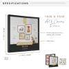 imageMCS Gallery Wooden Picture Frame for Canvas Art Boards Photos and more White 8x10 with 5x7 MatBlack
