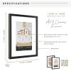 imageMCS Gallery Wooden Picture Frame for Canvas Art Boards Photos and more White 8x10 with 5x7 MatBlack