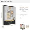 imageMCS Gallery Wooden Picture Frame for Canvas Art Boards Photos and more White 8x10 with 5x7 MatBlack