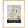 imageMCS Gallery Wooden Picture Frame for Canvas Art Boards Photos and more White 8x10 with 5x7 MatNatural
