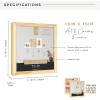 imageMCS Gallery Wooden Picture Frame for Canvas Art Boards Photos and more White 8x10 with 5x7 MatNatural