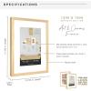 imageMCS Gallery Wooden Picture Frame for Canvas Art Boards Photos and more White 8x10 with 5x7 MatNatural
