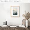 imageMCS Gallery Wooden Picture Frame for Canvas Art Boards Photos and more White 8x10 with 5x7 MatNatural
