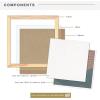 imageMCS Gallery Wooden Picture Frame for Canvas Art Boards Photos and more White 8x10 with 5x7 MatNatural