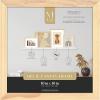 imageMCS Gallery Wooden Picture Frame for Canvas Art Boards Photos and more White 8x10 with 5x7 MatNatural