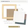 imageMCS Gallery Wooden Picture Frame for Canvas Art Boards Photos and more White 8x10 with 5x7 MatNatural