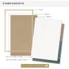 imageMCS Gallery Wooden Picture Frame for Canvas Art Boards Photos and more White 8x10 with 5x7 MatNatural