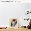 imageMCS Gallery Wooden Picture Frame for Canvas Art Boards Photos and more White 8x10 with 5x7 MatNatural
