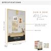 imageMCS Gallery Wooden Picture Frame for Canvas Art Boards Photos and more White 8x10 with 5x7 MatNatural