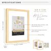 imageMCS Gallery Wooden Picture Frame for Canvas Art Boards Photos and more White 8x10 with 5x7 MatNatural