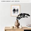 imageMCS Gallery Wooden Picture Frame for Canvas Art Boards Photos and more White 8x10 with 5x7 MatNatural