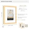 imageMCS Gallery Wooden Picture Frame for Canvas Art Boards Photos and more White 8x10 with 5x7 MatNatural