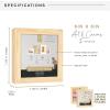 imageMCS Gallery Wooden Picture Frame for Canvas Art Boards Photos and more White 8x10 with 5x7 MatNatural