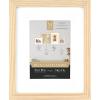 imageMCS Gallery Wooden Picture Frame for Canvas Art Boards Photos and more White 8x10 with 5x7 MatNatural